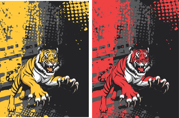 tigre grunge design
