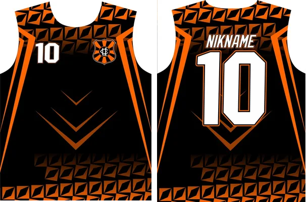 uniforme personalizado 2020 naranja y negro