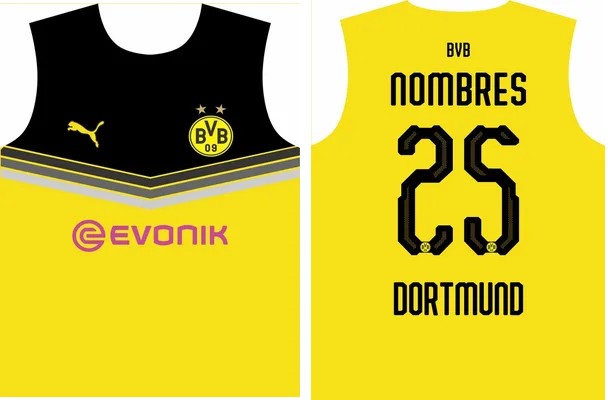 vector camiseta borussia dortmund 2020 desing descargar gratis