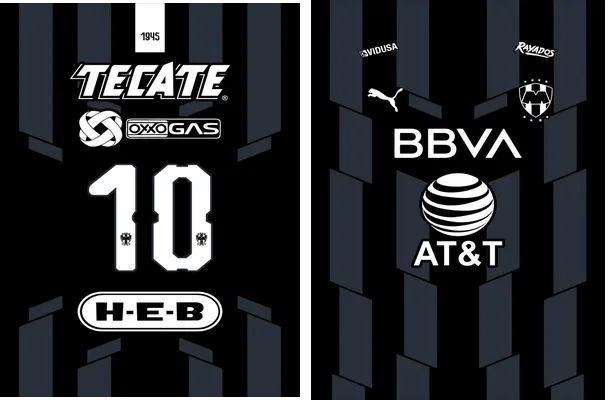 vector camiseta visita 2020 rayados de monterrey