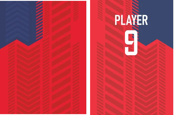 vector jersey red and blue