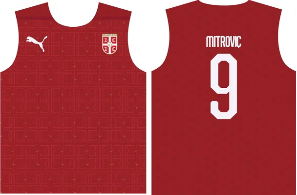 vector serbia 2020 plantilla para sublimar camiseta