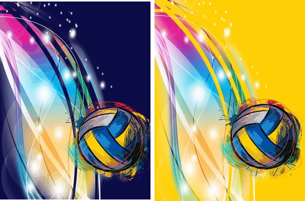 volleyball concept colours designs